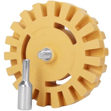 KRĄŻEK GUMOWY DO USUWANIA KLEJU Z FELG ALU FARBY NAKLEJEK FOLII + ADAPTER