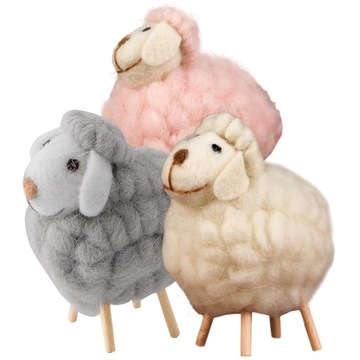 Украшение стола Овечка из валяной шерсти