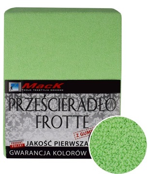 PRZEŚCIERADŁO FROTTE Z GUMKĄ 160X200 jasny seledyn
