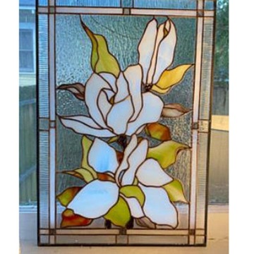 Zawieszki witrażowe, dekoracyjne kwiaty