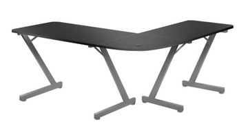 БОЛЬШОЙ УГЛОВОЙ игровой стол Huzaro Hero 7.0 Grey Компьютерный игровой стол