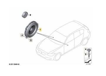 BMW I HYBRID I8 3 M2 F20 REPRODUKTOR STŘEDOTÓNOVÝ