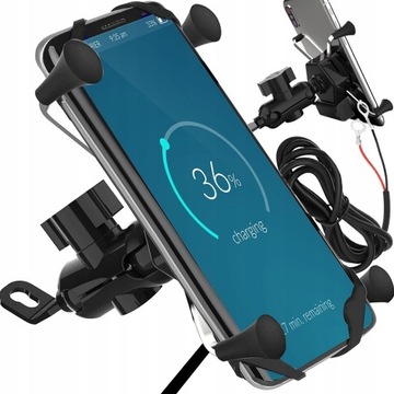 Uchwyt 3D na Telefon GPS z ładowarką USB na Motor Skuter * Solidny