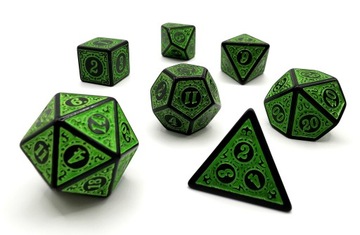 Zestaw 7 szt. kości do gry DnD