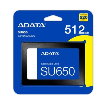 Твердотельный накопитель ADATA Ultimate SU650 512 ГБ SATA III 2,5