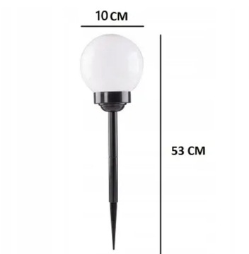LAMPKI SOLARNE LAMPY OGRODOWE WBIJANE MOCNE LAMPA LED KULE BIAŁE
