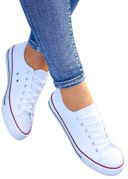 Białe Trampki Tenisówki All White 37