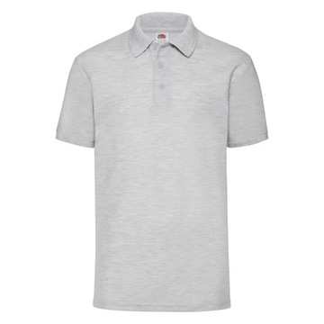 Koszulka Polo 65/35 Fruit Loom Heather Grey 5XL