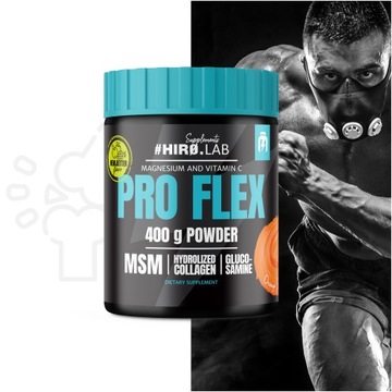 PRO FLEX ДЛЯ СУСТАВОВ КОЛЛАГЕН МСМ КОСТИ 400г ГЛЮКОЗАМИН АПЕЛЬСИН hiro