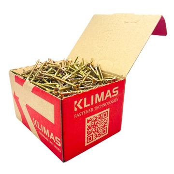 Wkręty ciesielskie DO DREWNA stożkowe KMWHT 4x70 mm na torx Klimas 200 szt