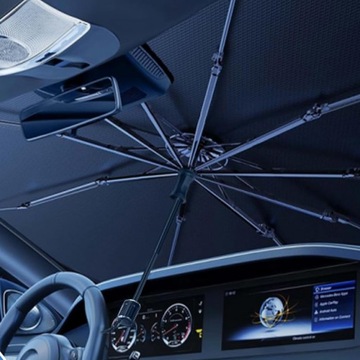 ЗОНТ СОЛНЦЕЗАЩИТНЫЙ КОЗЫРЬ ДЛЯ АВТОМОБИЛЕЙ С 2x ОТВЕРЖДЕНИЕМ 140х80см
