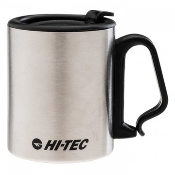 Stalowy kubek turystyczny Hi-Tec TASS MUG z przykrywką z otworem