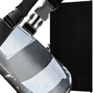 DUŻA OSŁONA MATA NA PRZEDNIĄ SZYBĘ AUTA ZIMA ANTYSZRONOWA KLAMRA KLIPS 3XL