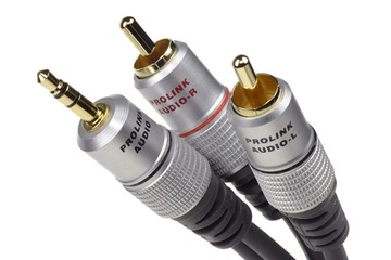 Prolink TCV 3420: Kabel mini jack/2xRCA Cinch 1,2m