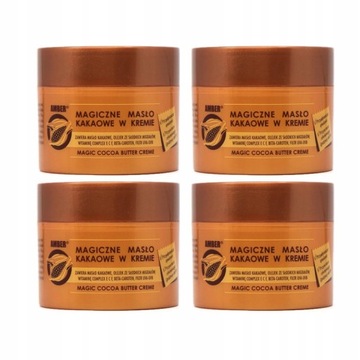 4 X MASŁO KAKAOWE AMBER MAX-PACK 150ML OPALENIZNA