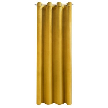 Zasłona gotowa 140x250 cm musztardowy