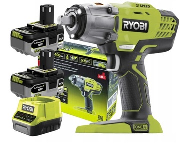 АККУМУЛЯТОРНЫЙ КЛЮЧ RYOBI + 2 АККУМУЛЯТОРА 5 Ач + ОДНО+ ЗАРЯДНОЕ УСТРОЙСТВО R18IW3