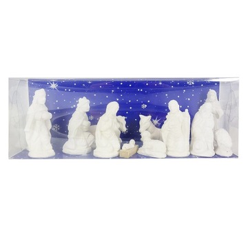 Гипсовые фигурки для вертепа, белые, под роспись, 10 см.