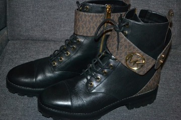 MICHAEL KORS TATUM Boots Nowe Buty Skórzane Damskie 9M Oryginalne 100%