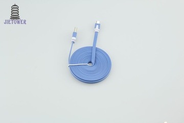 USB - плоский кабель microUSB, 3 м