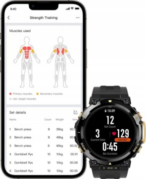 СМАРТ-ЧАСЫ AMAZFIT T-REX 2 СПОРТИВНЫЕ ЧАСЫ GPS Оксиметр SpO2 СЕРДЕЧНЫЙ МОНИТОР