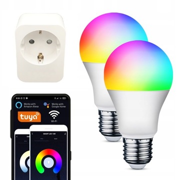 Programator Czasowy Smart Home 2x Żarówka E27 WiFi