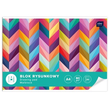 Blok rysunkowy biały A4 Interdruk