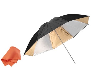 Parasolka odbijająca FreePower 100cm Srebrna/Złota