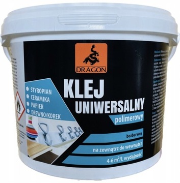 Klej Uniwersalny Polimerowy 3 l Dragon Wiadro