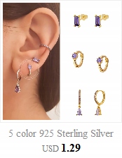 Aide S925 Silver Colorful Earrings For Women