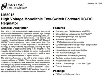 LM5015MH Регулятор постоянного/постоянного тока HTSSOP14 регулируемый [x1]