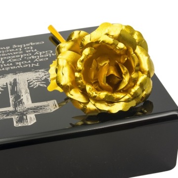 СВЕЧА С ГРАВИРОВКОЙ Кладбищенская подставка, украшение могилы, ВЕЧНАЯ РОЗА