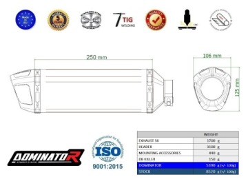 675 SR-R 2024 - 2025 Полная система Выхлопной коллектор S6 BLACK DOMINATOR