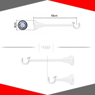 МЕТАЛЛИЧЕСКИЙ КАРДИНС MODERI ЧЕРНЫЙ FI 19 / 200 СМ