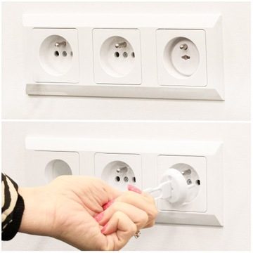 НАКЛАДКИ НА РОЗЕТКИ для контактов со штырем, белая защита, 12 шт.