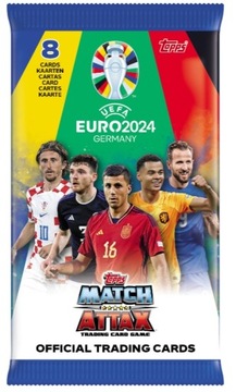 КАРТЫ MATCH ATTAX CARDS Topps EURO 2024 BOX - 36 пакетиков