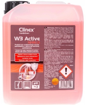 CLINEX W3 ACTIVE SHIELD 5L MYJE I IMPREGNUJE KABINY PRYSZNICOWE