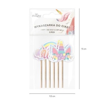 ТОППЕР ЕДИНОРОГ, наборы для тортов, ГОДОВИК, 5 шт, 9 см