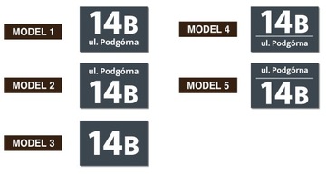 Адресная доска со светодиодной подсветкой номера дома 30х20