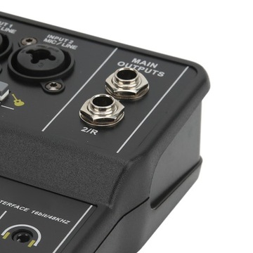 2 kanały mikser audio USB 48V zasilanie Phantom