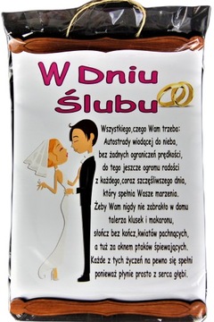 Śmieszny Prezent Dyplom w Dniu Ślubu Młodej Parze