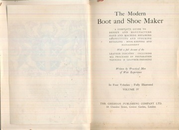 The Modern Boot and Shoe Maker; tom IV; 1919