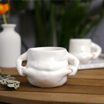 Duży brzuch ceramiczny kubek do kawy kubek prezent