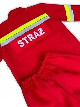 STRÓJ KOSTIUM PRZEBRANIE STRAŻAK CZERWONY KASK AKCESORIA 98/104 balovelove