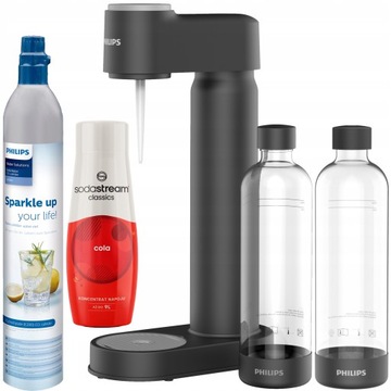 Saturator PHILIPS 2 butelki 1L + SODASTREAM COLA