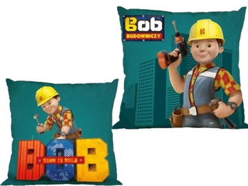 Poszewka na Poduszkę 40x40 Bob Budowniczy Dźwig Walec Koparka Dziecięca