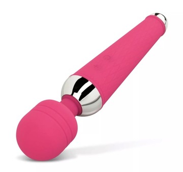 Stymulator masażer łechtaczki typu wand WAND 10 funkcji wibracji różowy
