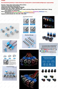 Przycisk Bistabilny Wandaloodporny ON/OFF 5V biały