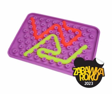 WigglyToy Zabawka sensoryczna PODRÓŻNA dla dzieci do SAMOLOTU | Fioletowy