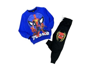 Marvel komplet dres 98-104 3-4 joggersy SPIDERMAN bluza spodnie dresowe